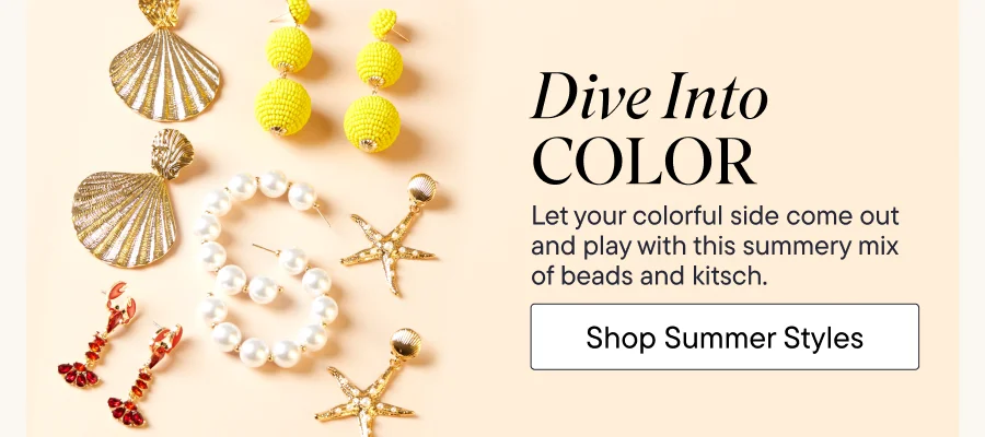 Dive Into Color! Let your colorful side come out and play with this summery mix of beads and kitsch. Shop Summer Styles!