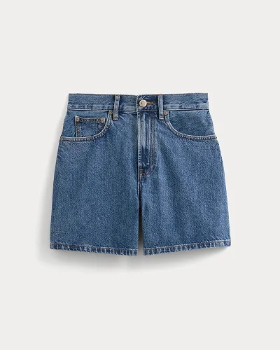 Image | Way-High® A-Line Denim Short | Ocean