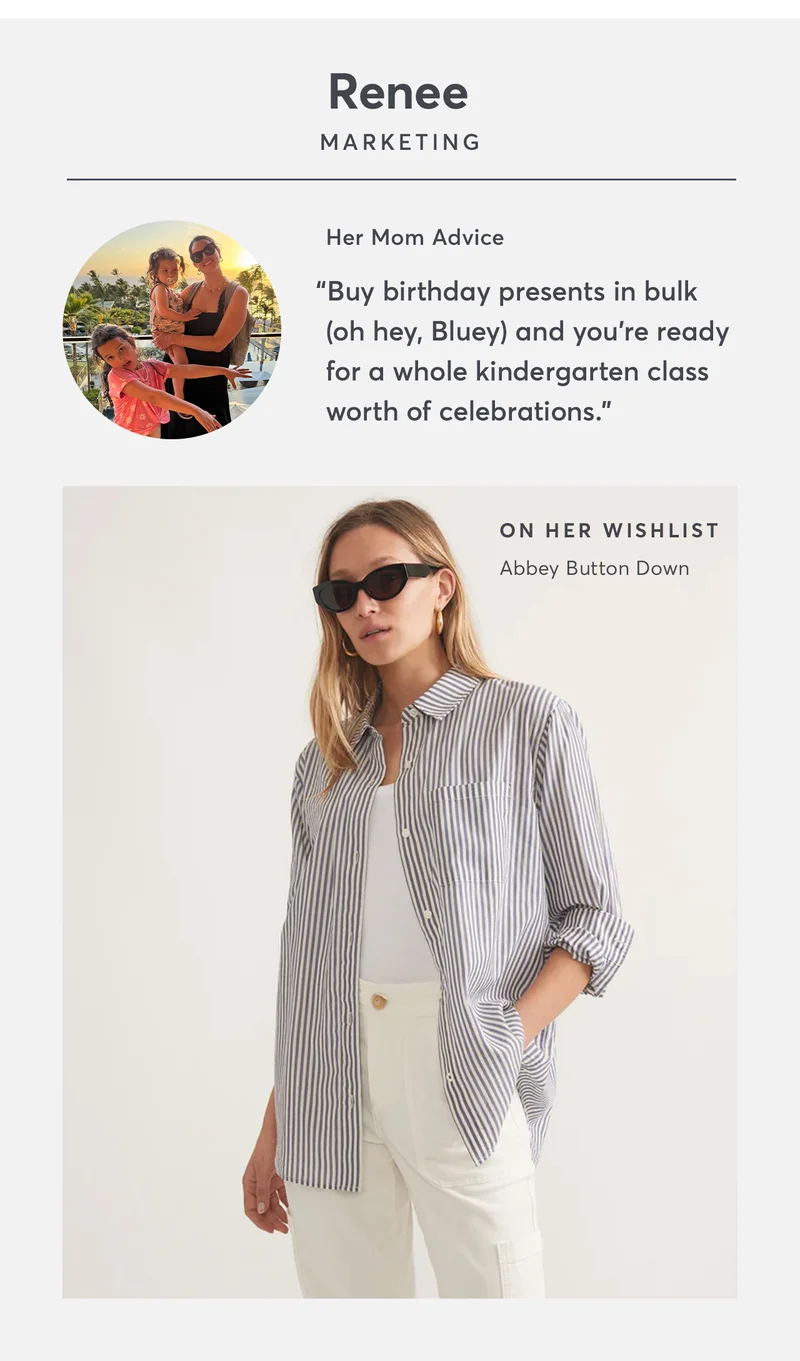 On her wishlist... Abbey Button Down!