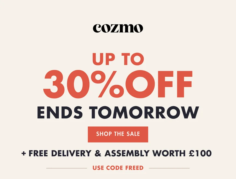 Up to 30% off ends tomorrow