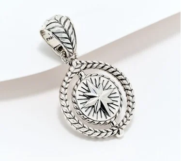JAI Sterling Silver Symbols of Love Spinner Enhancer, 7.80g