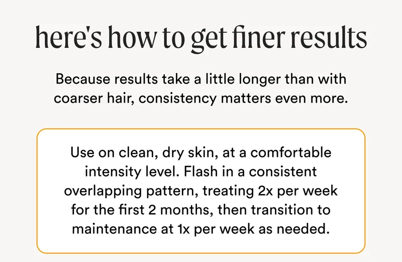 here's how to get finer results