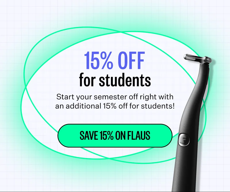 15% Off for students | Start your semester off right with an additional 15% off for students! | Save 15% on Flaus