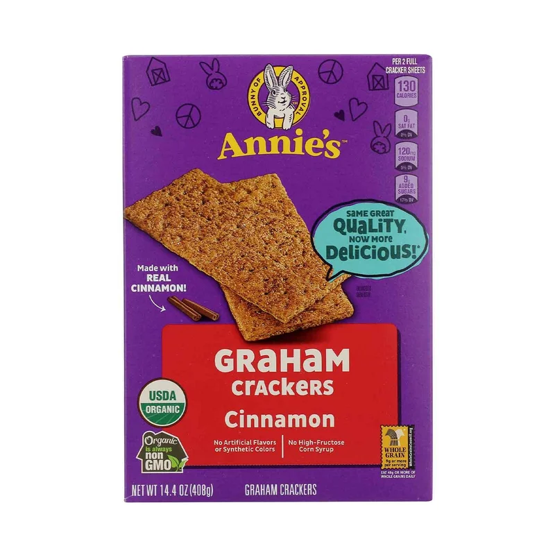 Organic Graham Crackers, Cinnamon, 14.4 Oz