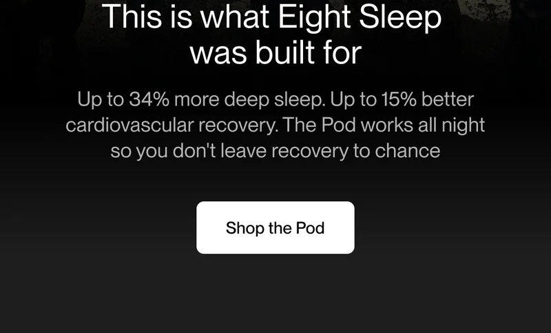 This is what Eight Sleep was built for