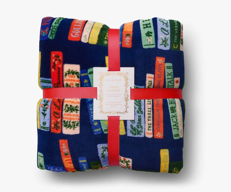 Image of Fleece Blanket - Bookshelf