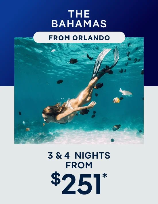 The Bahamas From Orlando (Port Canaveral) – 3 & 4 Nights – Click to View Cruises & Book Now The Bahamas From Orlando (Port Canaveral) – 3 & 4 Nights – Click to View Cruises & Book Now
