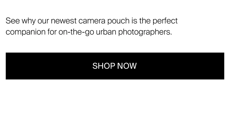 See why our newest camera pouch is the perfect companion for on-the-go urban photobraphers.