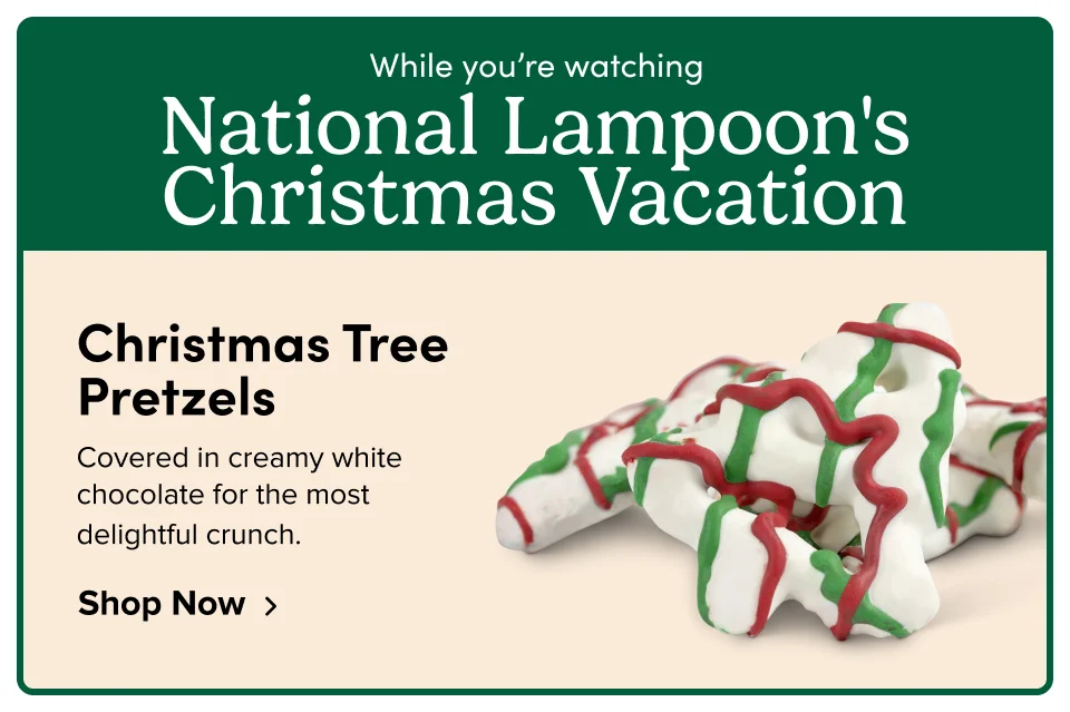 While you’re watching National Lampoon's Christmas Vacation Christmas tree pretzels; Shop Now