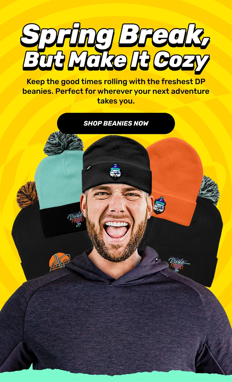 Spring Break, But Make It Cozy | Keep the good times rolling with the freshest DP beanies. Perfect for wherever your next adventure takes you. | CTA: Shop Beanies Now