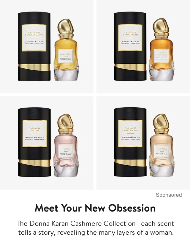 Four Donna Karan Casmere perfumes.