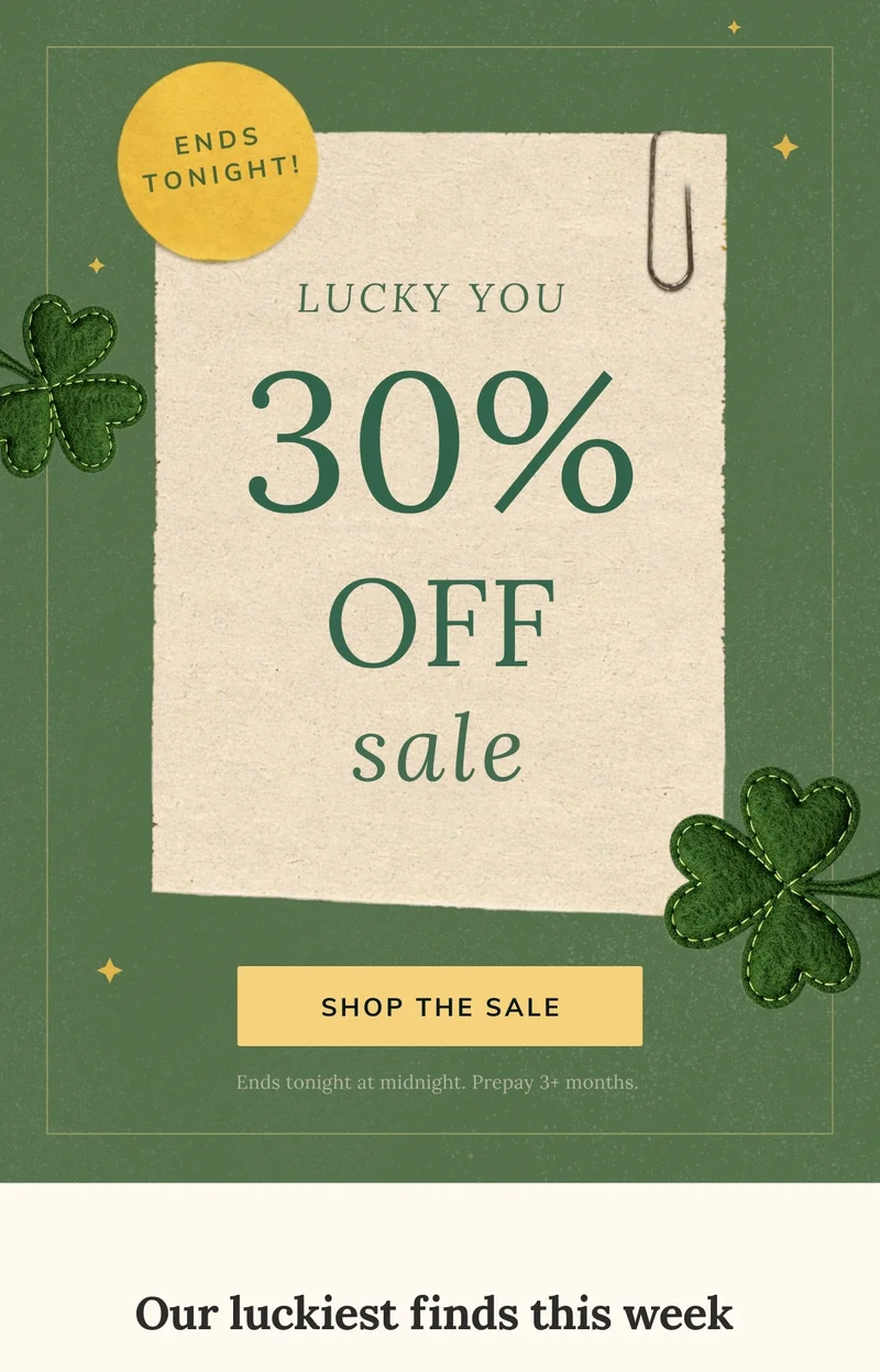 Shop Lucky you sale 30% OFF first delivery