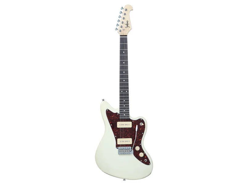 Indio Offset OS30 DLX Electric Guitar With Gig Bag, Ivory