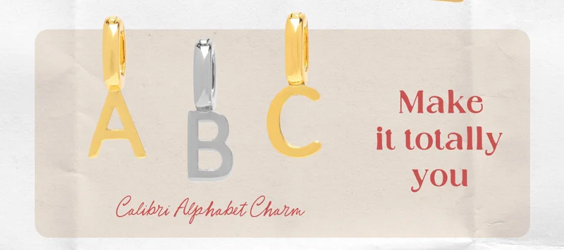 Make it totally you. Calibri Alphabet Charm