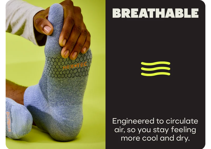 BREATHABLE | Engineered to circulate air, so you stay feeling more cool and dry.