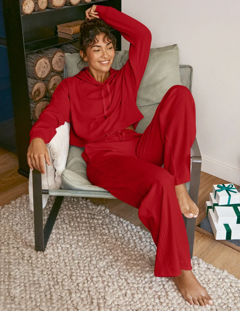 Image of Breathe Easy Ribbed Wide Leg Pant
