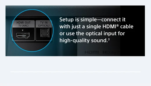 Stream your favorite music from your smartphone, tablet, or laptop using Bluetooth® connectivity.²