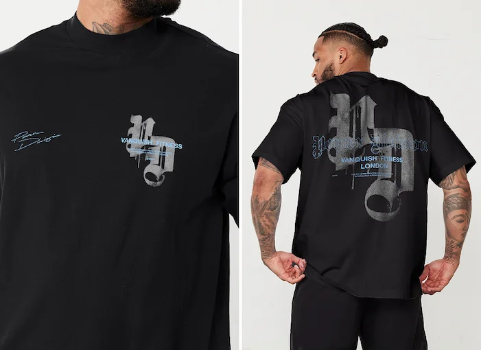 REVOLVE POWER DIVISION BLACK OVERSIZED TEE
