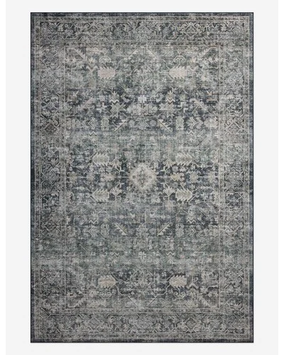 Josie I Rug by Amber Lewis x Loloi - Ocean and Natural / 5' x 7'6"