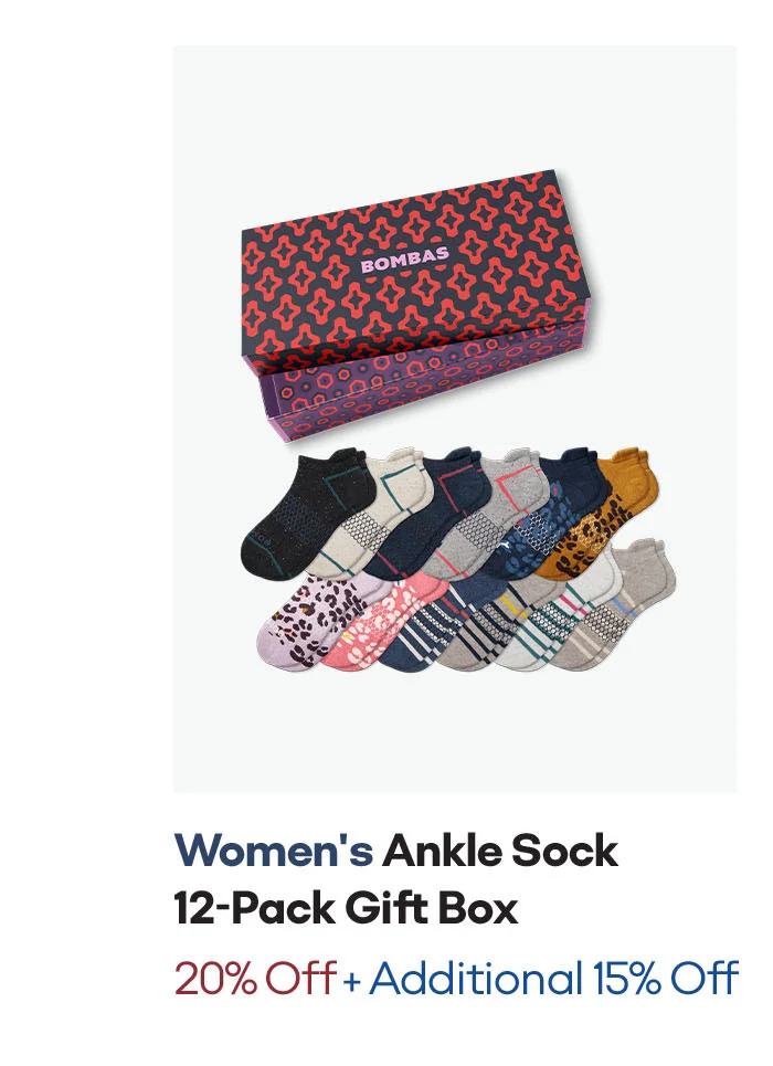 Women's Ankle Sock 12-Pack Gift Box
