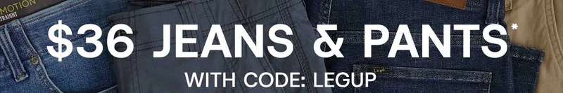 $36 jeans & pants* with code: discount code