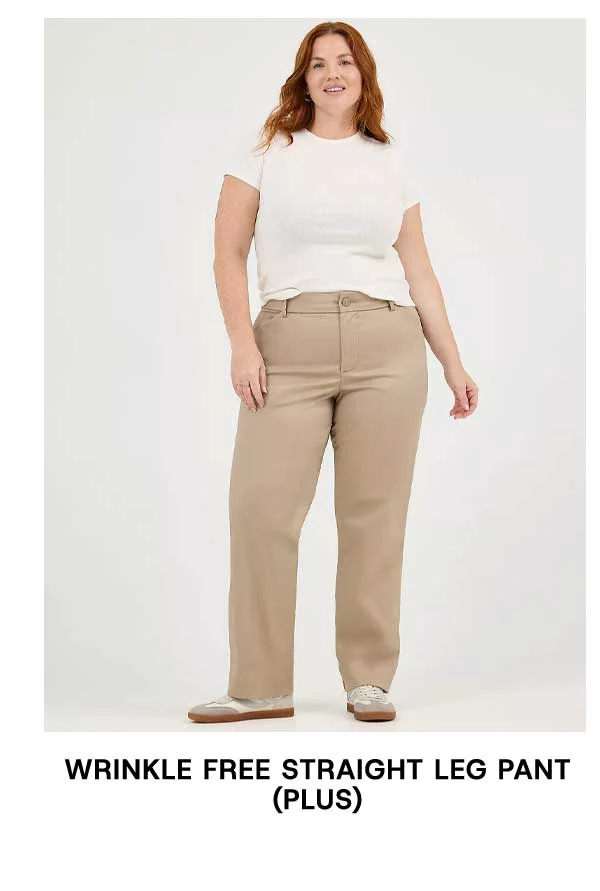 Wrinkle Free Straight Leg Pant