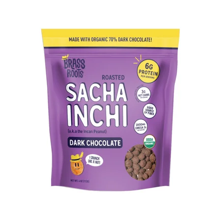 Roasted Sacha Inchi - Dark Chocolate Coated [4oz bag]