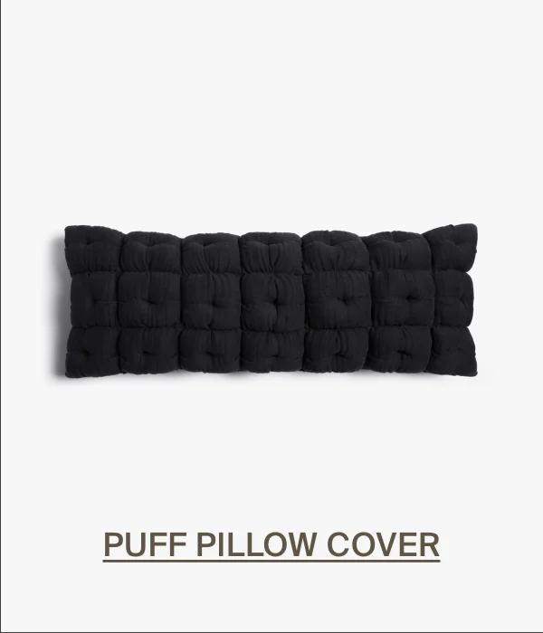 Puff pillow cover