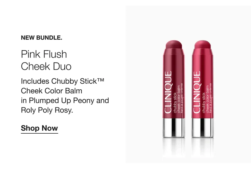 NEW BUNDLE.|Pink Flush Cheek Duo Includes Chubby Stick™ Cheek Color Balm in Plumped Up Peony and Roly Poly Rosy.|Shop Now