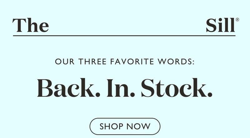 Our three favorite words: Back. In. Stock.