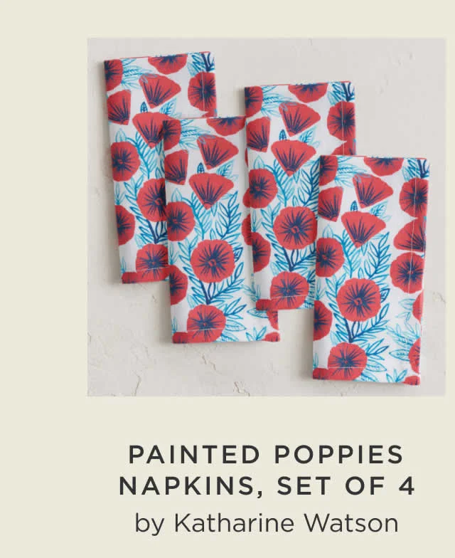 Painted Poppies Napkins
