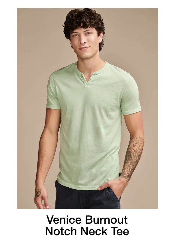 Venice Burnout Notch Neck Tee