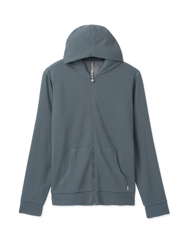 Image of Performance Waffle Zip Hoodie 2.0 | Lake
