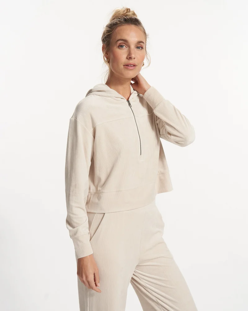 Image of Haven Half Zip Hoodie | Suede