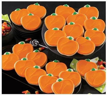 Cheryl's 24 Piece Frosted Pumpkin CutoutCookies