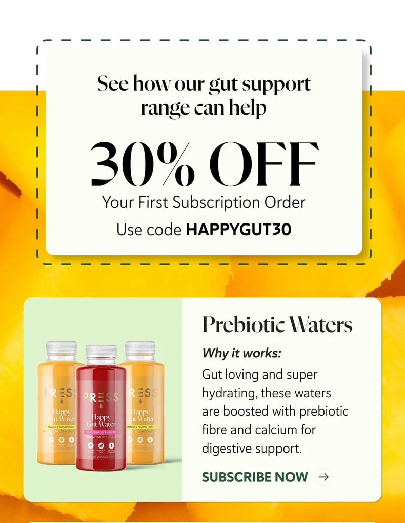 See how our gut support range can help - 30% off subscription with code happygut30