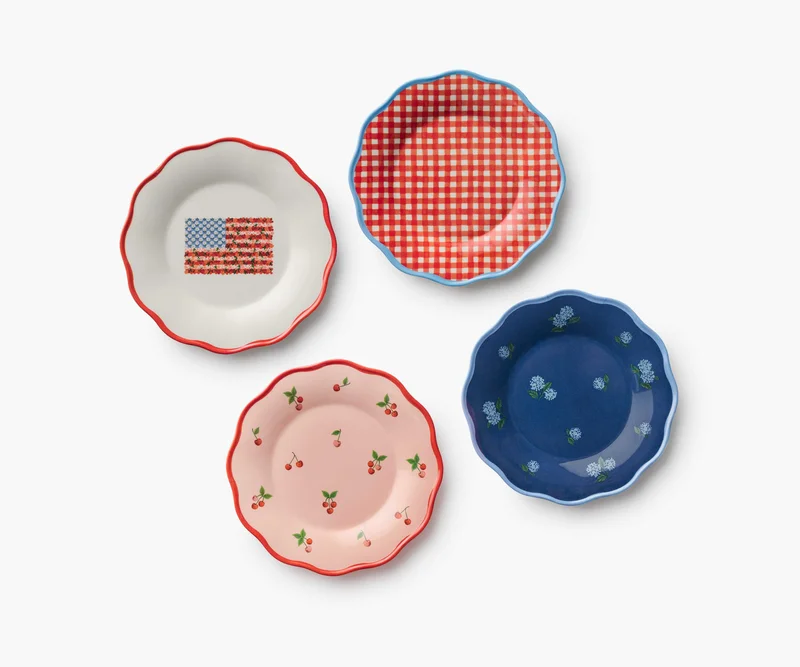 Image of Melamine Assorted Dessert Plates - Americana