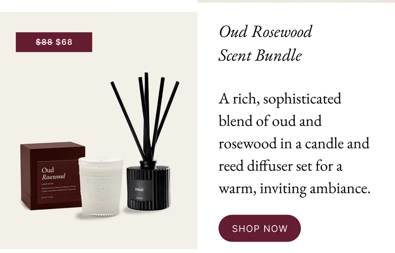 Oud Rosewood Scent Bundle - Shop Now >
