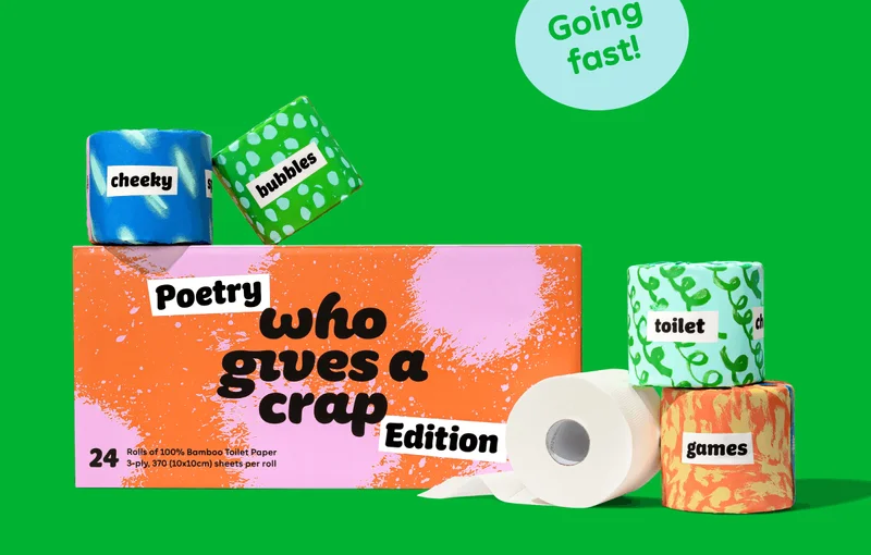 Going fast! Image: Box of Who Gives A Crap Poetry Edition 2024.