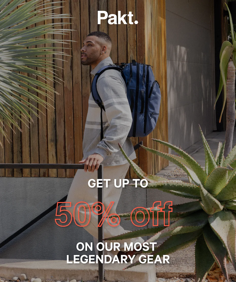 Pakt. THE PAKT ONE TRAVEL BACKPACK. NOW 50% OFF.