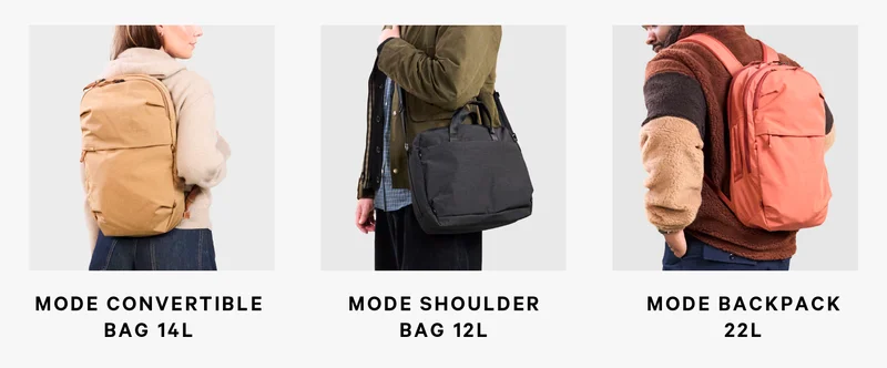 MODE Convertible Bag, MODE Shoulder Bag, MODE Backpack
