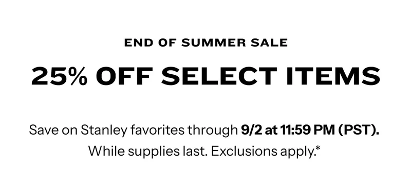 25% off select items