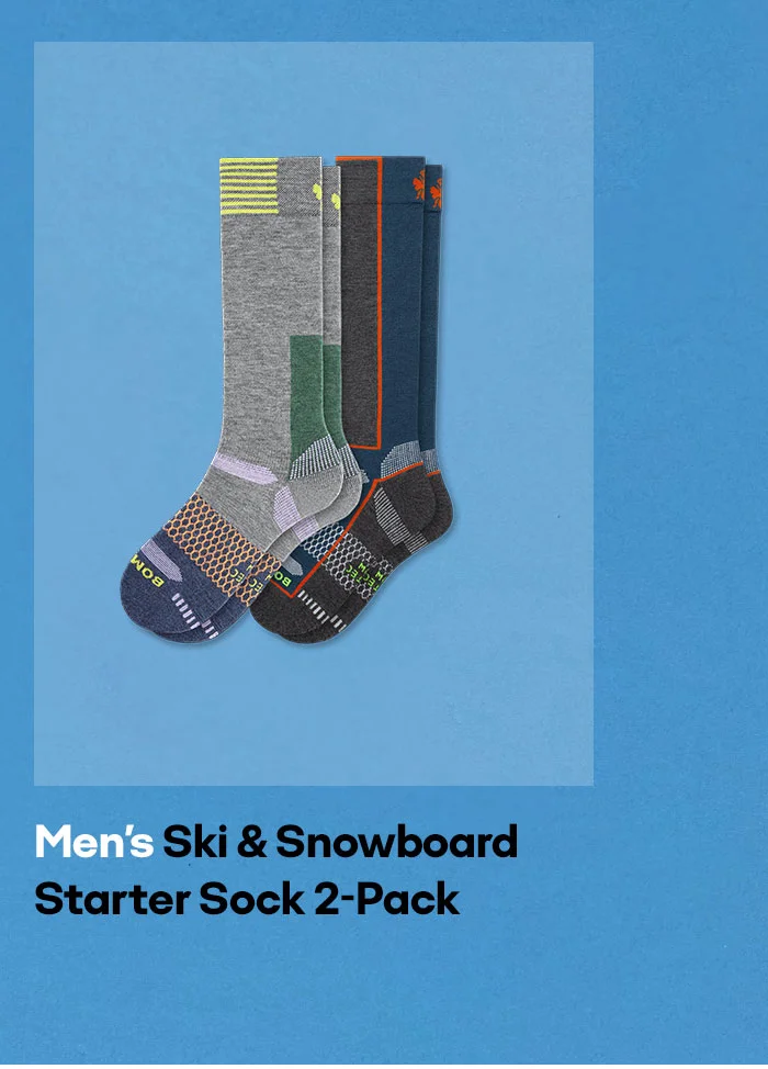 Men's Ski & Snowboard Starter Sock 2-Pack