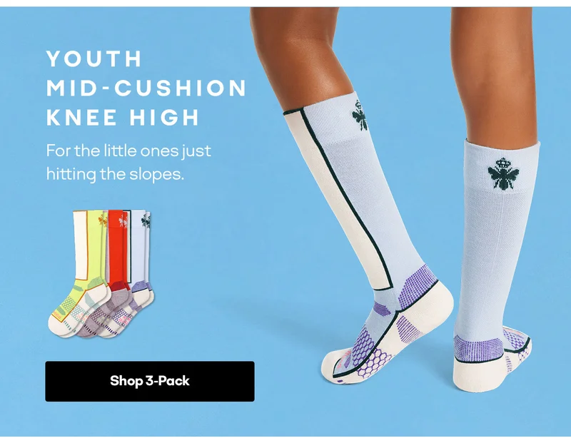 YOUTH MID-CUSHION KNEE HIGH. For the little ones just hitting the slopes. Shop 3-Pack