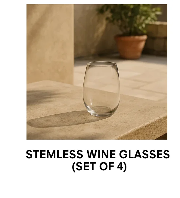 Stemless Wine Glasses (Set of 4)