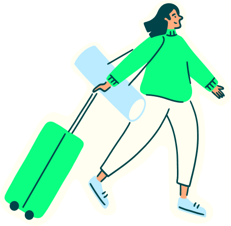 Girl with suitcase
