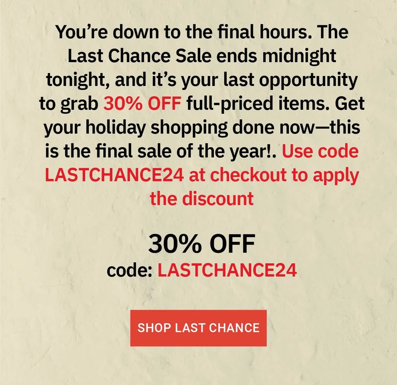 Last Chance Sale