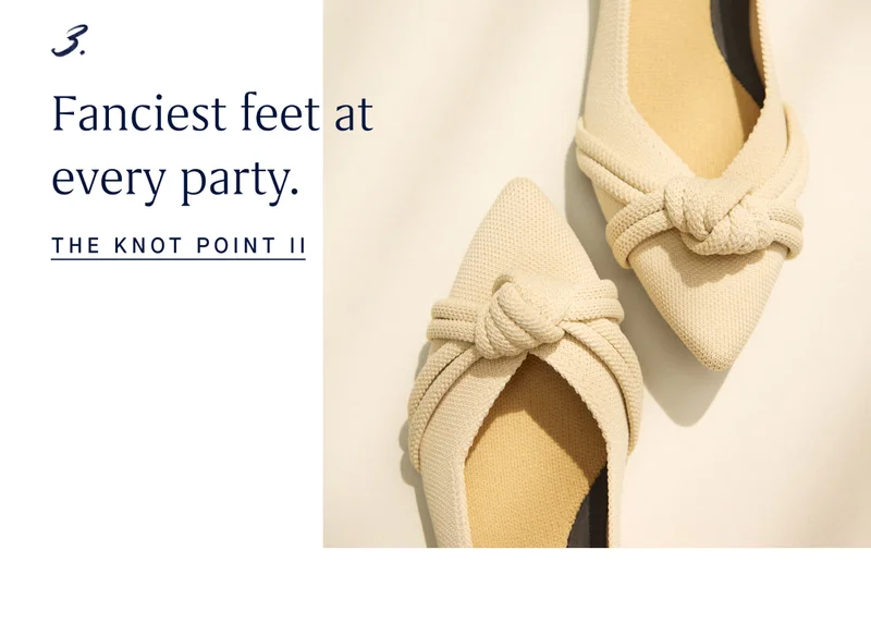 3. Fanciest feet at every party. THE KNOT POINT II