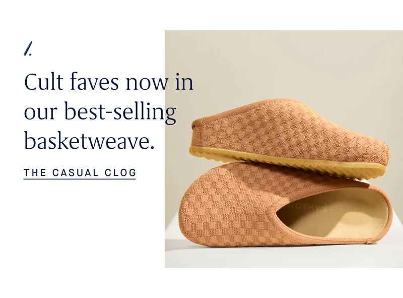 1. Cult faves now in our best-selling basketweave. THE CASUAL CLOG