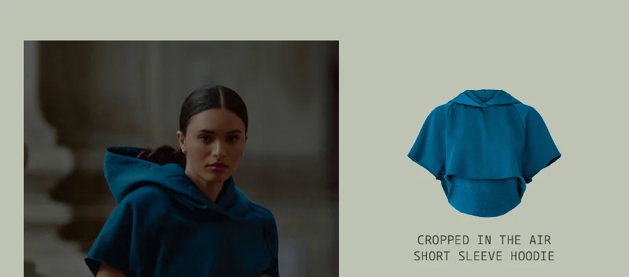 Cropped In The Air Short Sleeve Hoodie